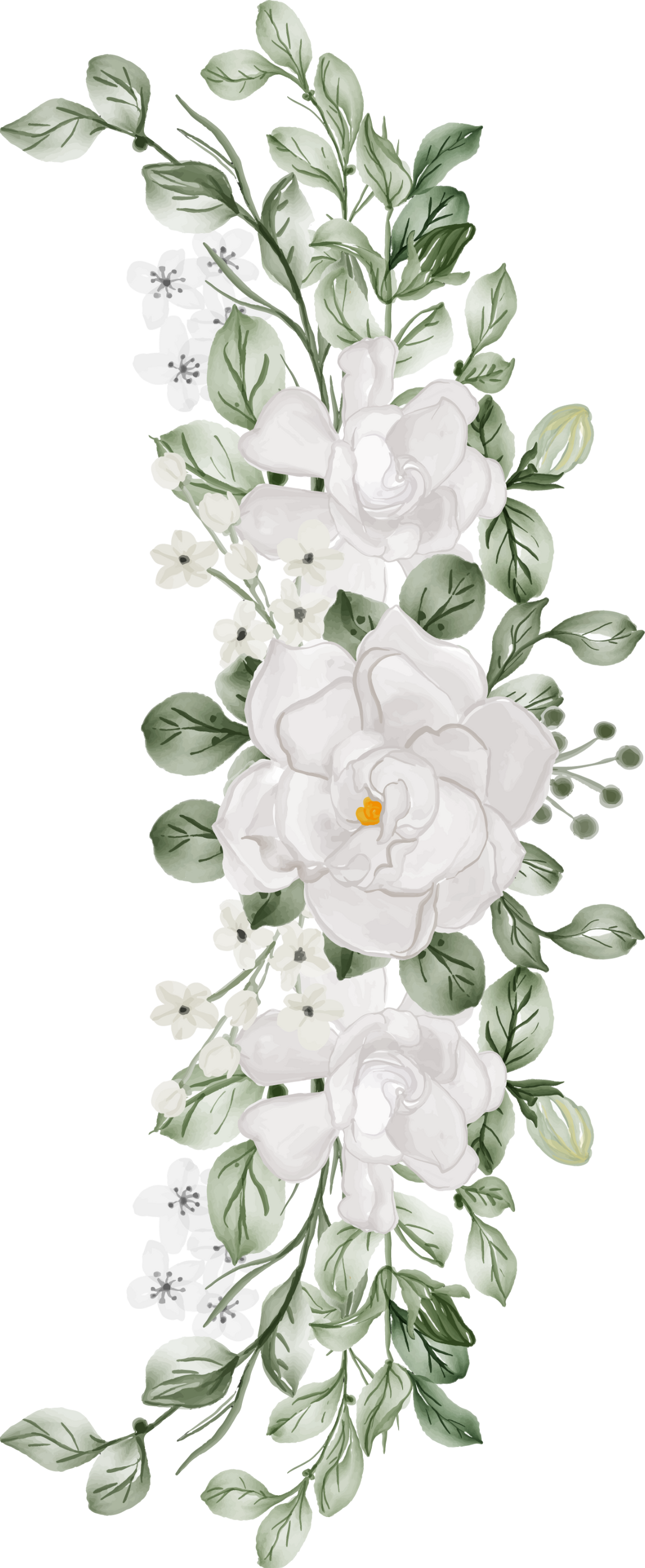 left floral decoration